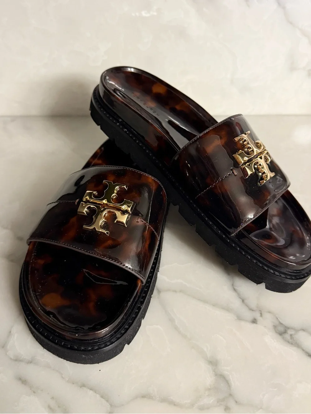 Tory Burch polished tortoiseshell